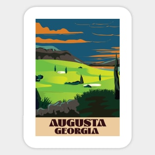 Augusta Georgia Golf sport poster Sticker